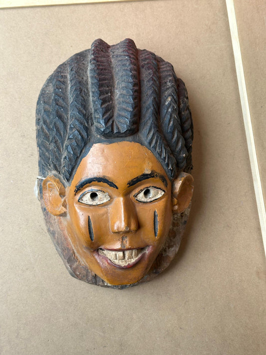 Vintage Yoruba Gelede Mask - Nigerian Danced Ceremonial Artifact