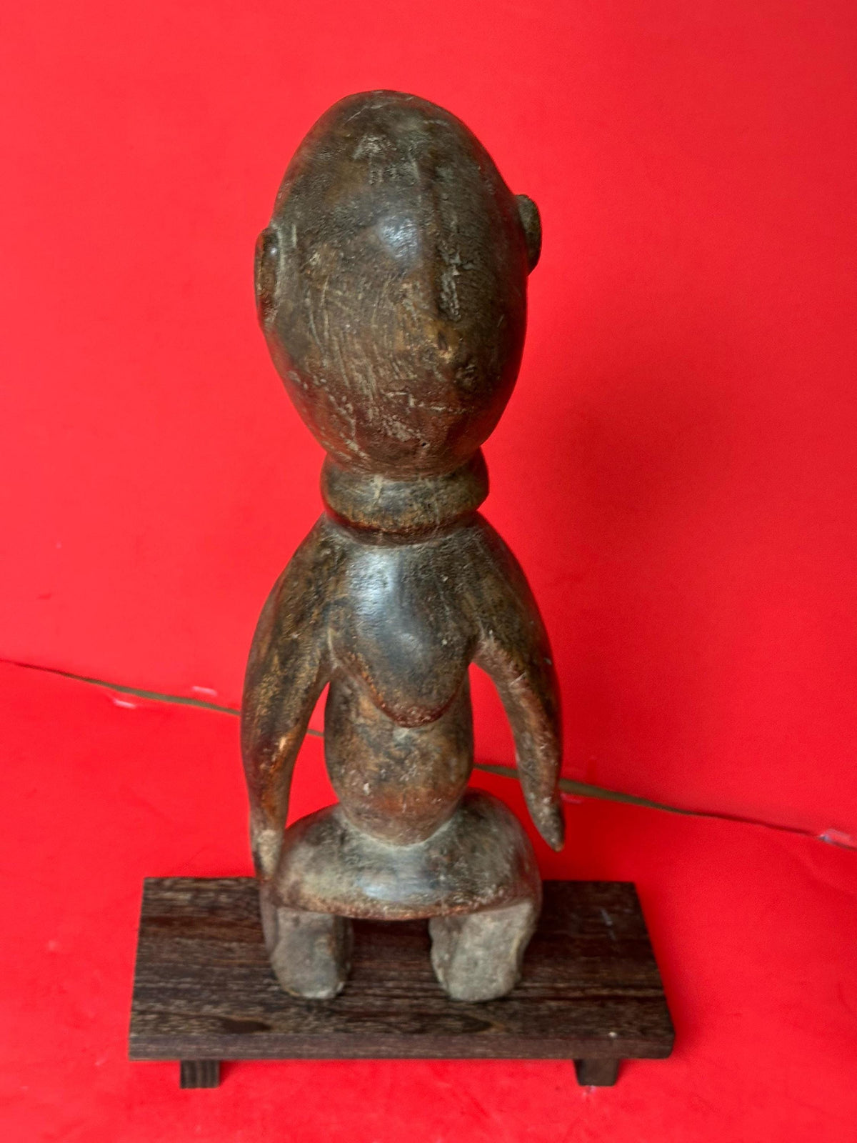 Vintage Tiv Ihambe Ancestor Figure - Stylized Guardian from Nigeria, 13.5" Tall