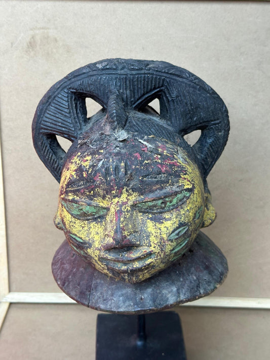 Yoruba Gelede Masquerade Crest Headpiece Carved Wood Nigeria African Art