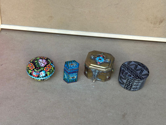Vintage International Trinket Box Lot (Set of 4)