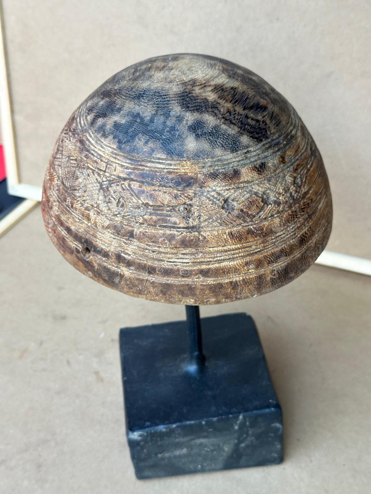 Vintage Fulani Milk Bowl (Tummude) - Spotted Patina (7" Diameter) | African Tribal Art Decor