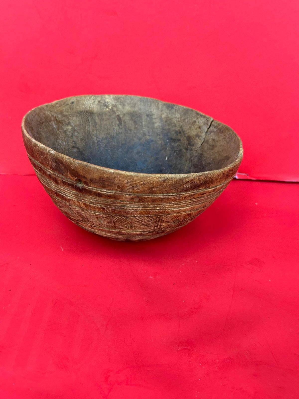Vintage Fulani Milk Bowl (Tummude) - Spotted Patina (7" Diameter) | African Tribal Art Decor