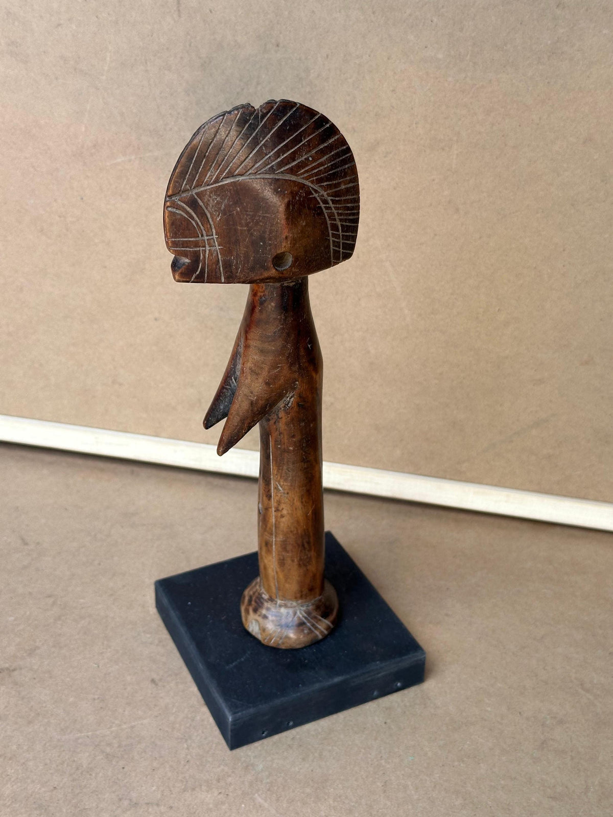 Vintage Mossi Biiga Fertility Doll Carved Wood Burkina Faso Tribal Art 9"