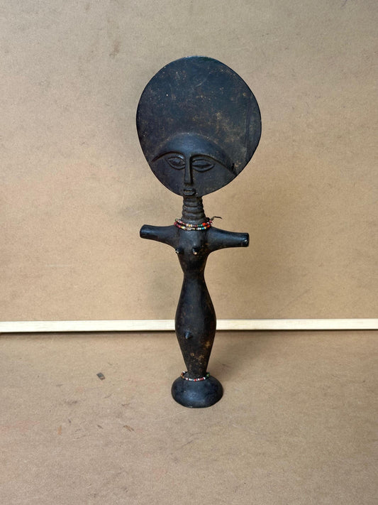 Vintage Akan Akuaba Fertility Figure 15" | African Tribal Art Decor