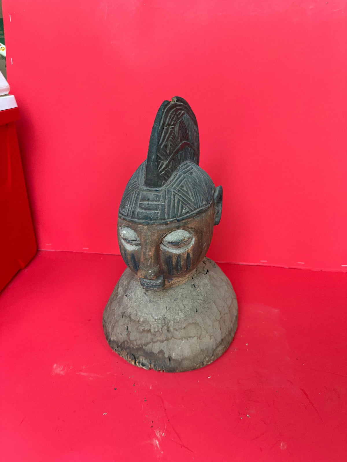 Vintage Yoruba Gelede Masquerade Head Crest - Elaborate Coiffure (12.5")
