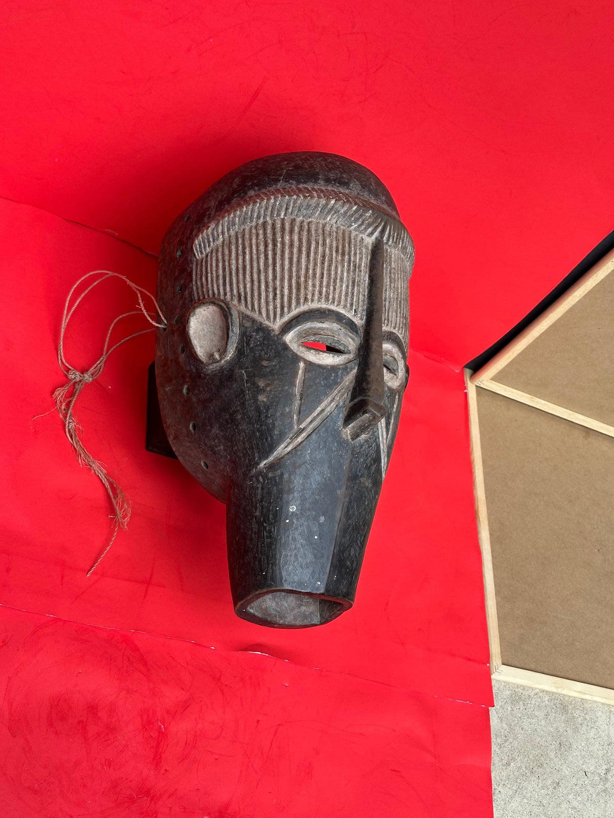 Vintage Igala Ancestor Mask Danced Carved Wood Nigeria African Tribal Art