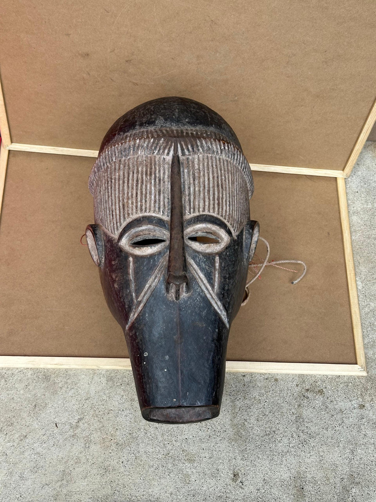 Vintage Igala Ancestor Mask Danced Carved Wood Nigeria African Tribal Art