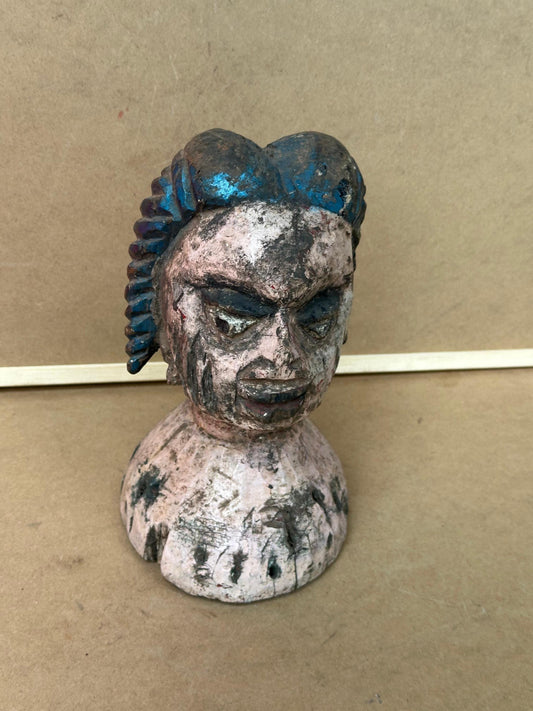 Vintage Yoruba Dance Crest Mask Element Carved Wood Nigeria African Tribal Art