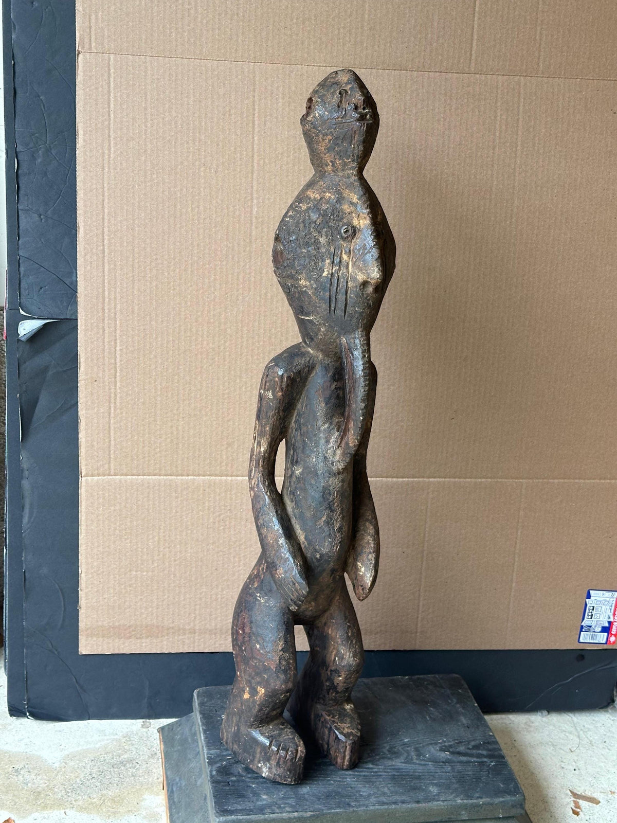Vintage Chamba Figure - Nigerian / Cameroonian Tribal Art 28" | African Tribal Art Decor
