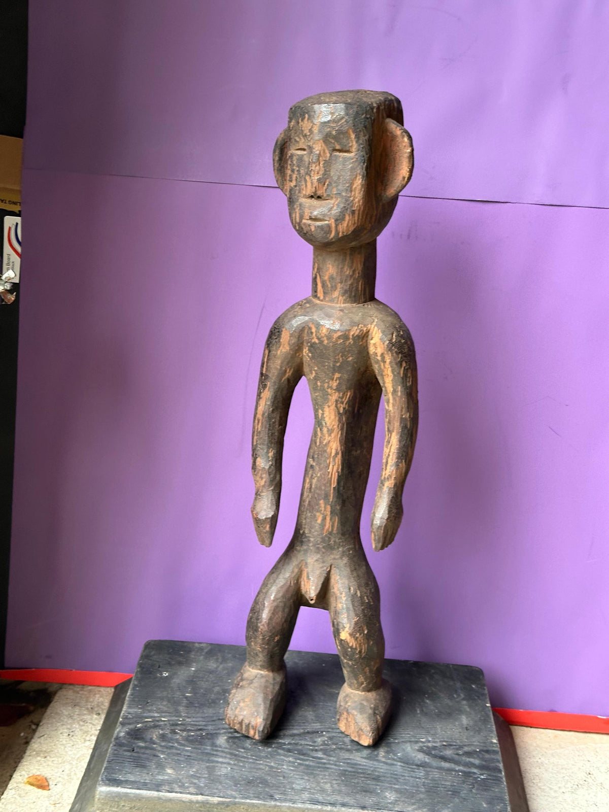 Vintage Montol Figure - 20.5" Nigerian Tribal Art Sculpture | African Tribal Art Decor