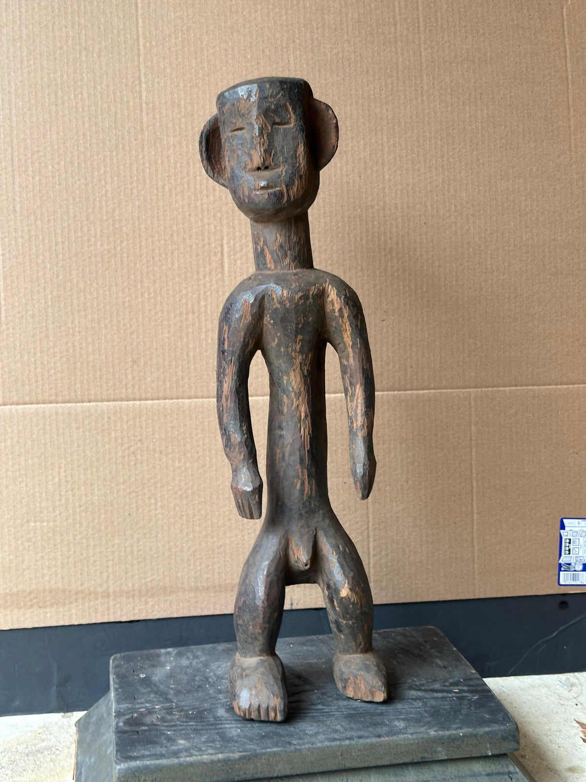 Vintage Montol Figure - 20.5" Nigerian Tribal Art Sculpture | African Tribal Art Decor
