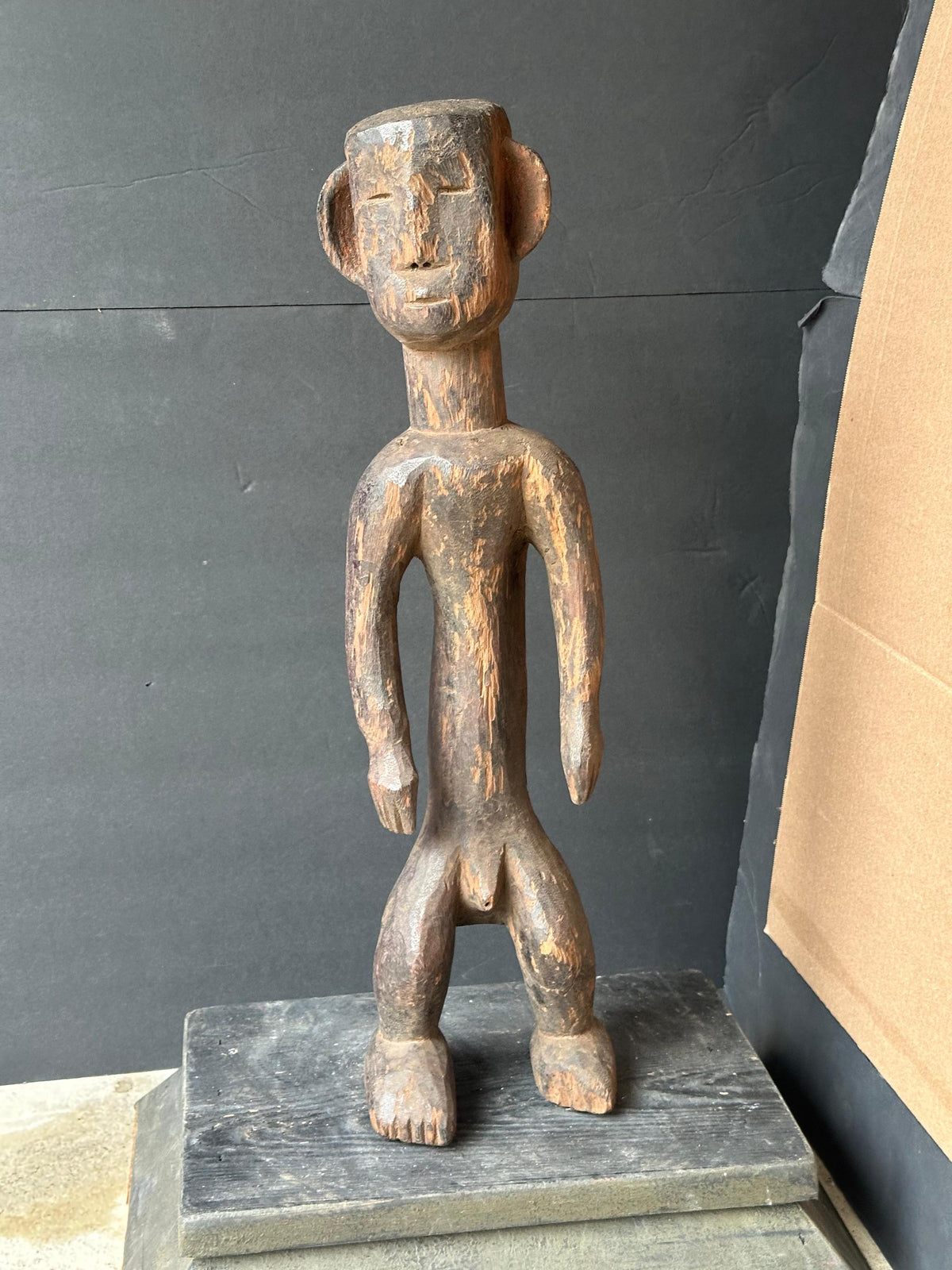 Vintage Montol Figure - 20.5" Nigerian Tribal Art Sculpture | African Tribal Art Decor