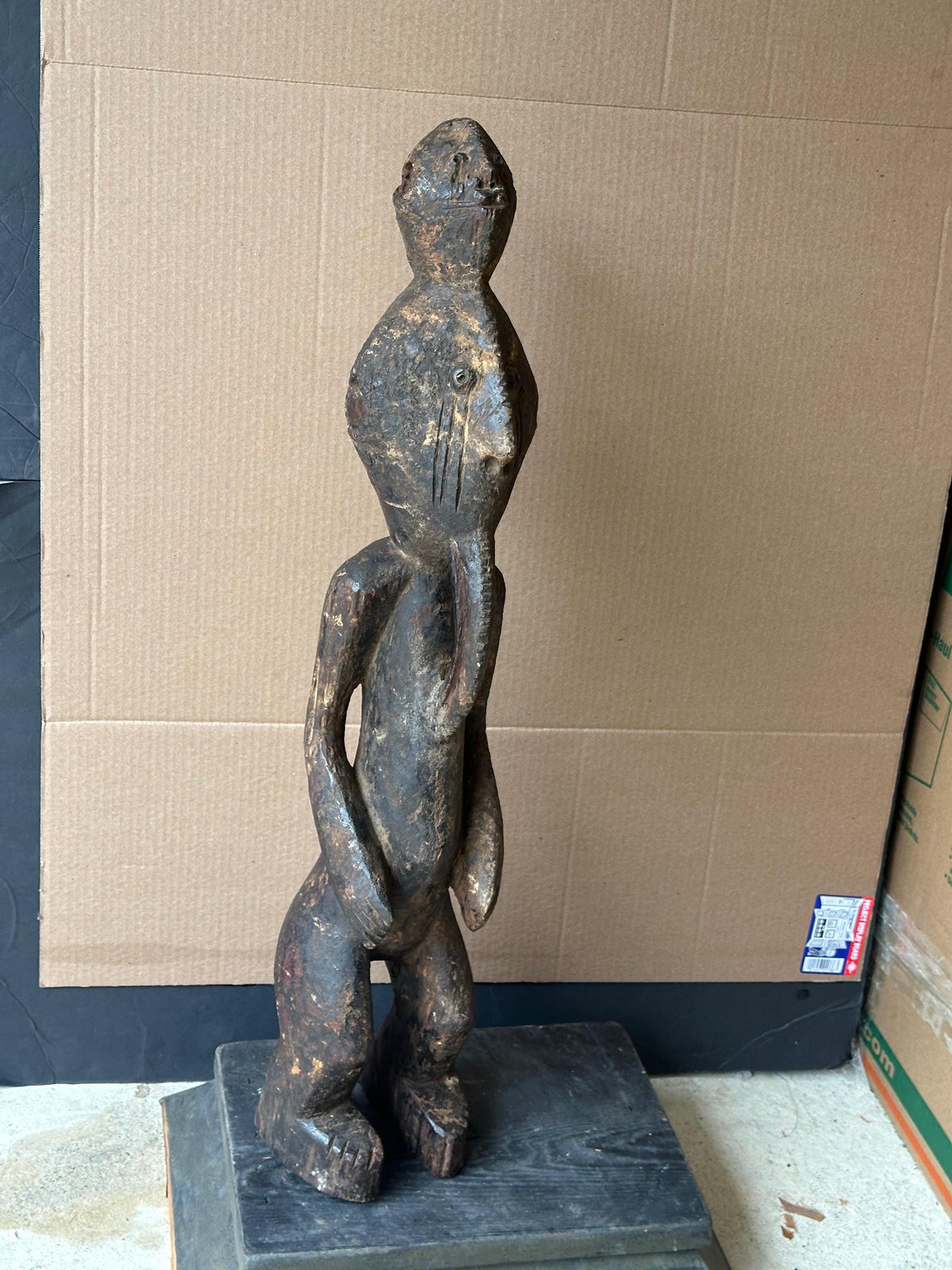 Vintage Chamba Figure - Nigerian / Cameroonian Tribal Art 28" | African Tribal Art Decor