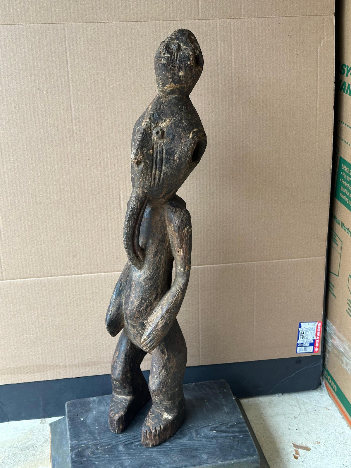 Vintage Chamba Figure - Nigerian / Cameroonian Tribal Art 28" | African Tribal Art Decor