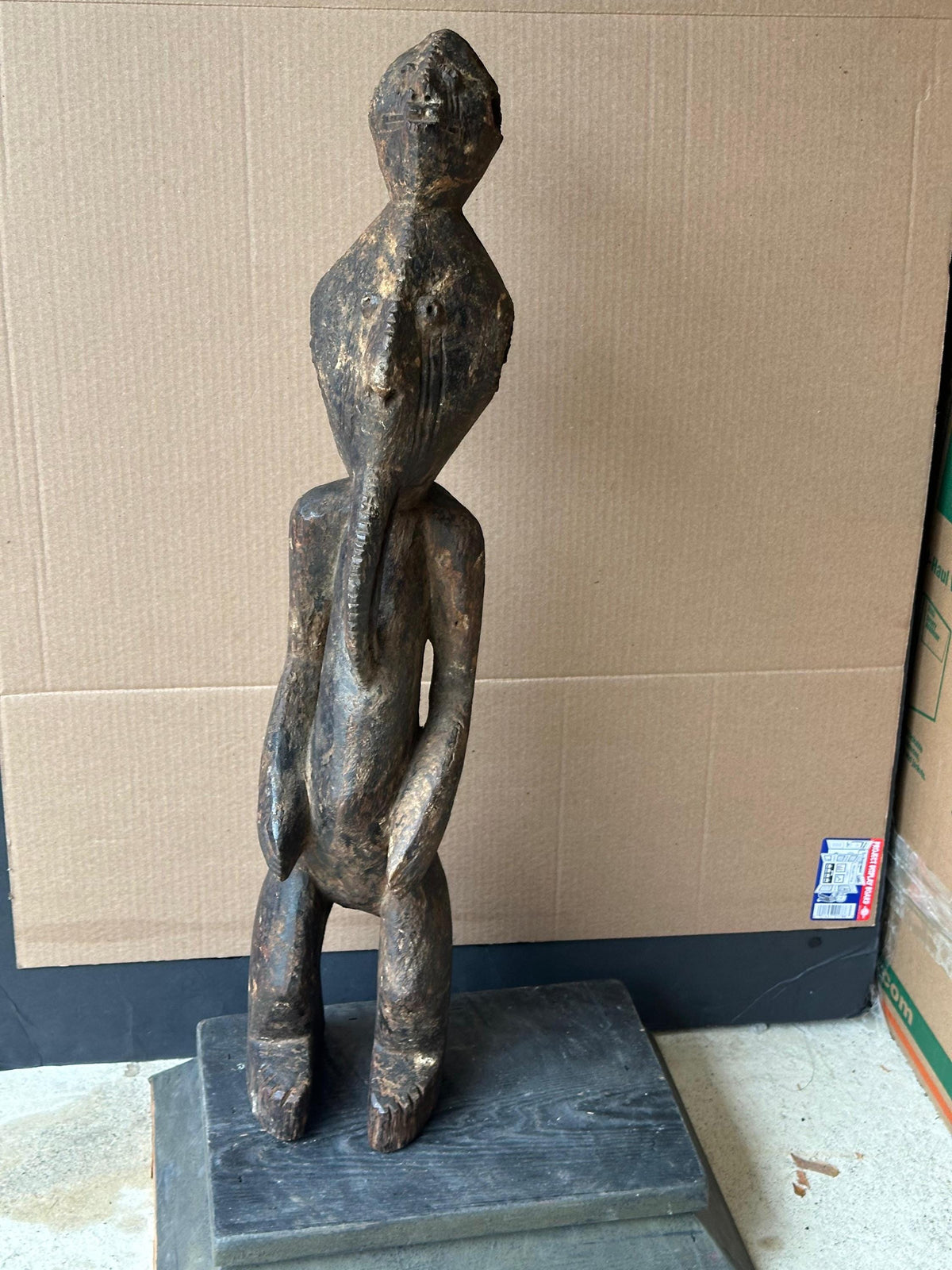Vintage Chamba Figure - Nigerian / Cameroonian Tribal Art 28" | African Tribal Art Decor