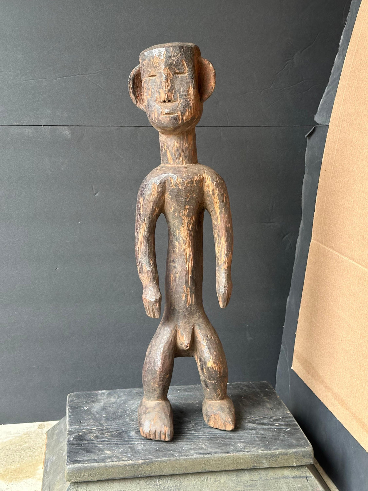 Vintage Montol Figure - 20.5" Nigerian Tribal Art Sculpture | African Tribal Art Decor