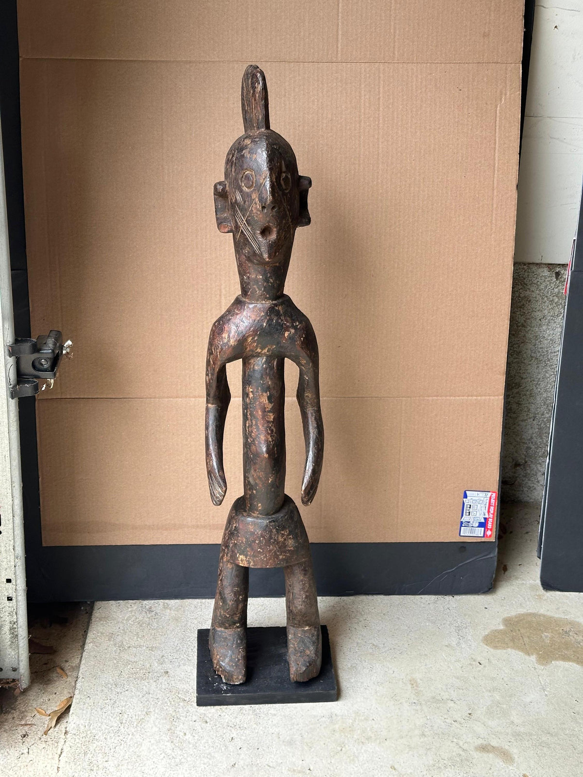 Vintage Mumuye Figure Carved Wood Nigeria African Tribal Art Sculpture 31"