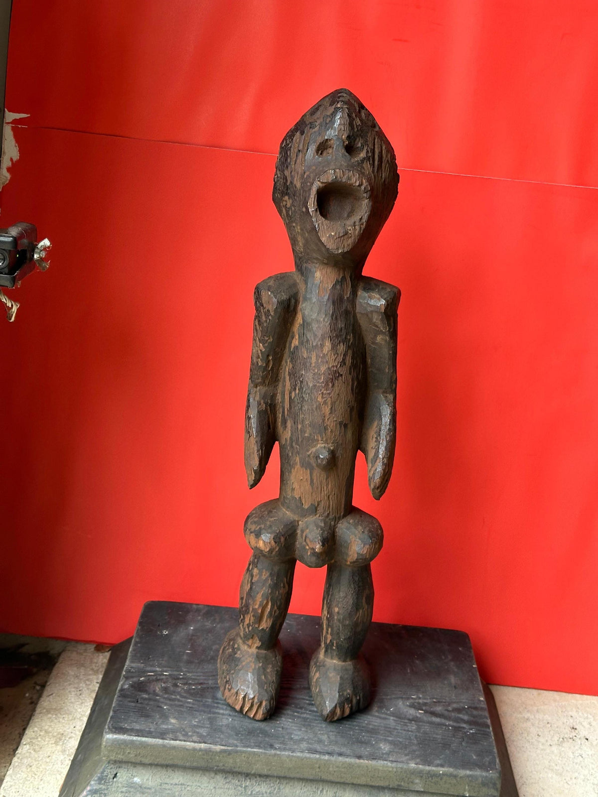 Expressive Vintage Kaka Altar Figure - Cameroon / Nigeria Border 20" | African Tribal Art Decor