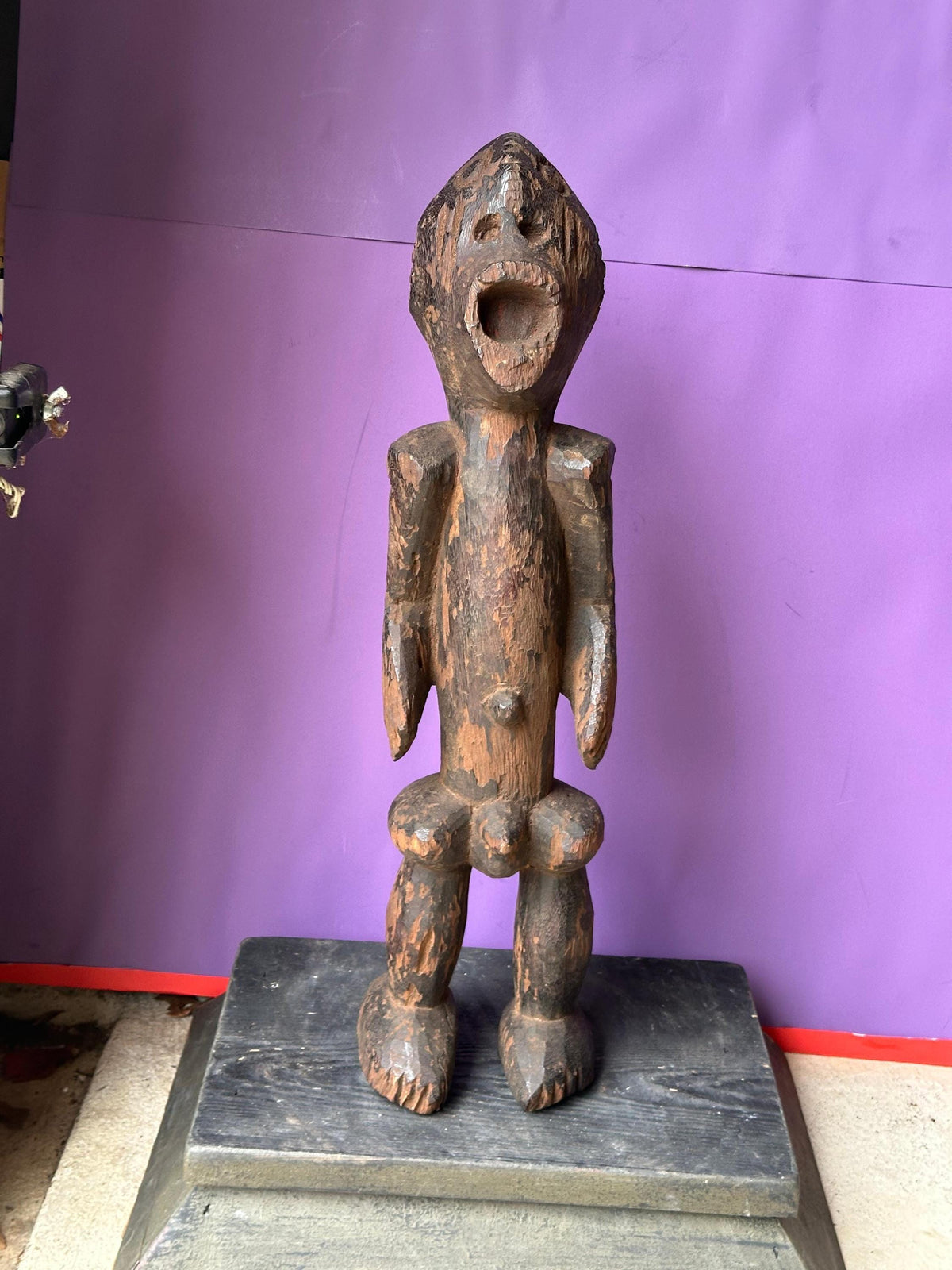 Expressive Vintage Kaka Altar Figure - Cameroon / Nigeria Border 20" | African Tribal Art Decor