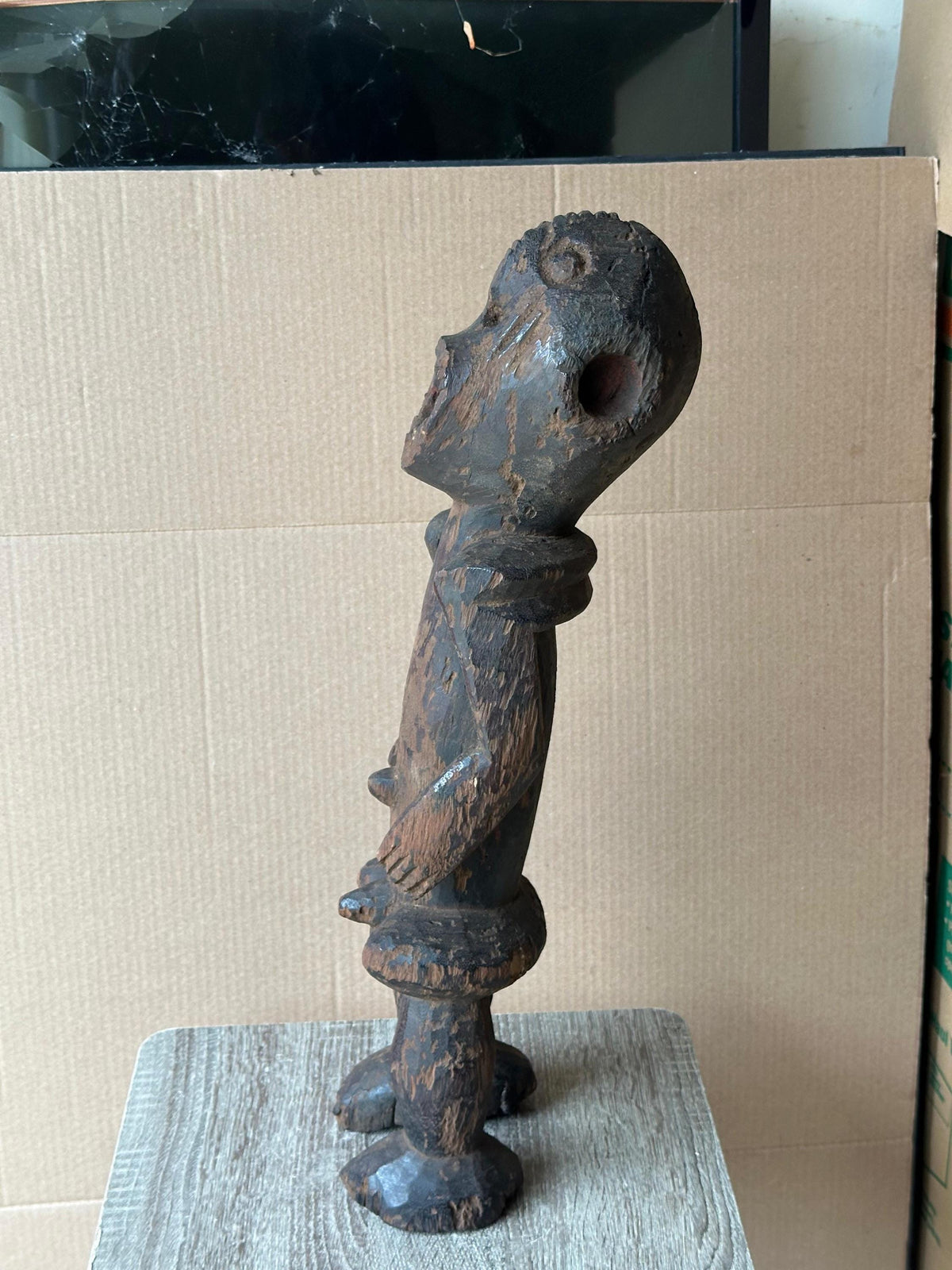 Expressive Vintage Kaka Altar Figure - Cameroon / Nigeria Border 20" | African Tribal Art Decor