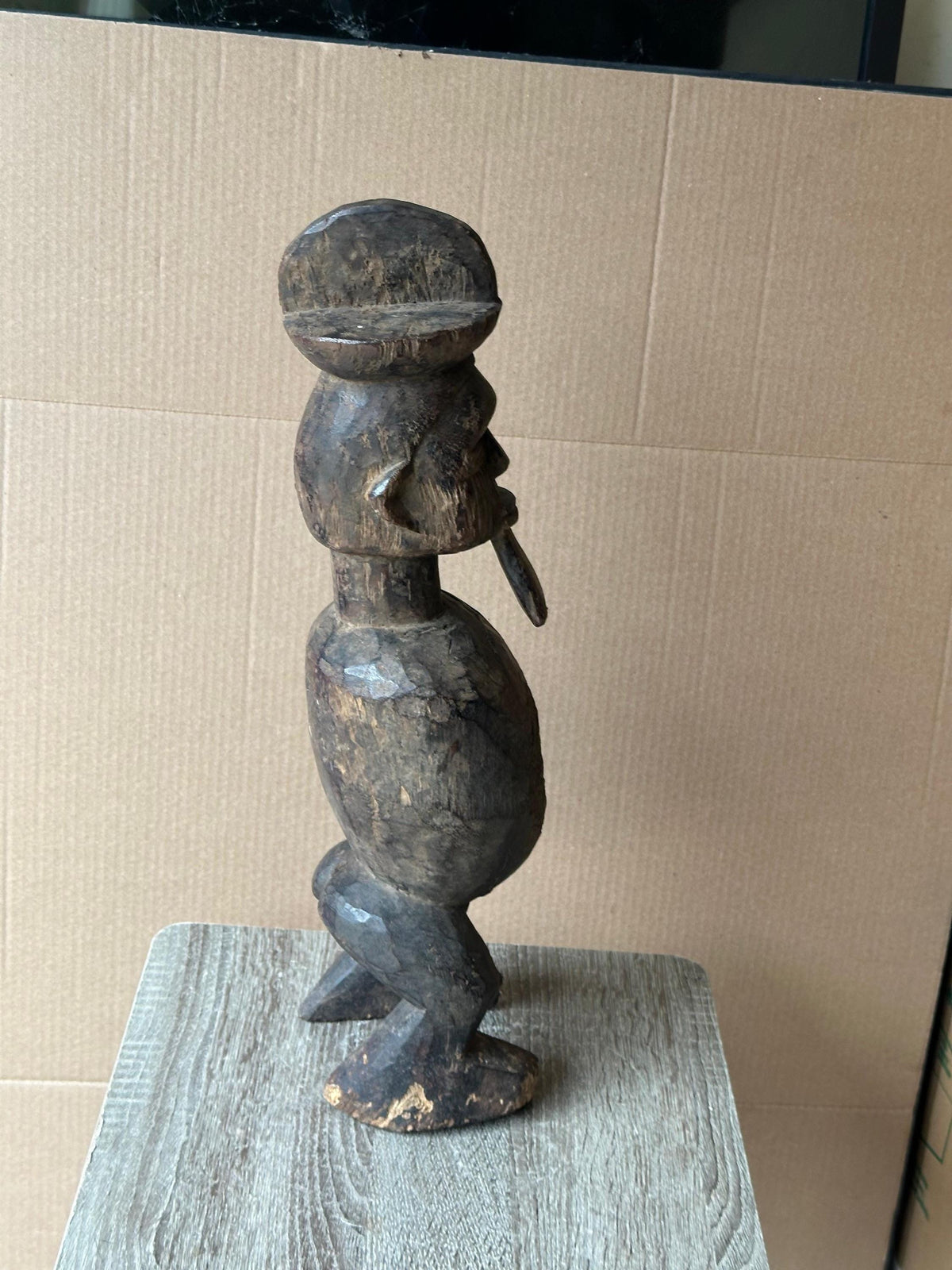 Vintage Teke Power Figure (Nkiba) - Ritual Statue from Congo - African Tribal Art 18.5"