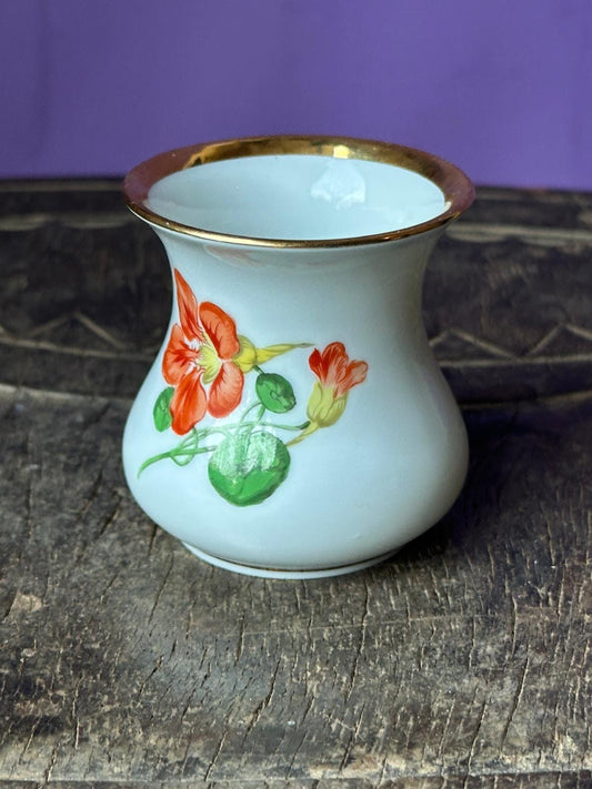 Antique German Porcelain Miniature Vase Crossed Swords Mark 2.3"