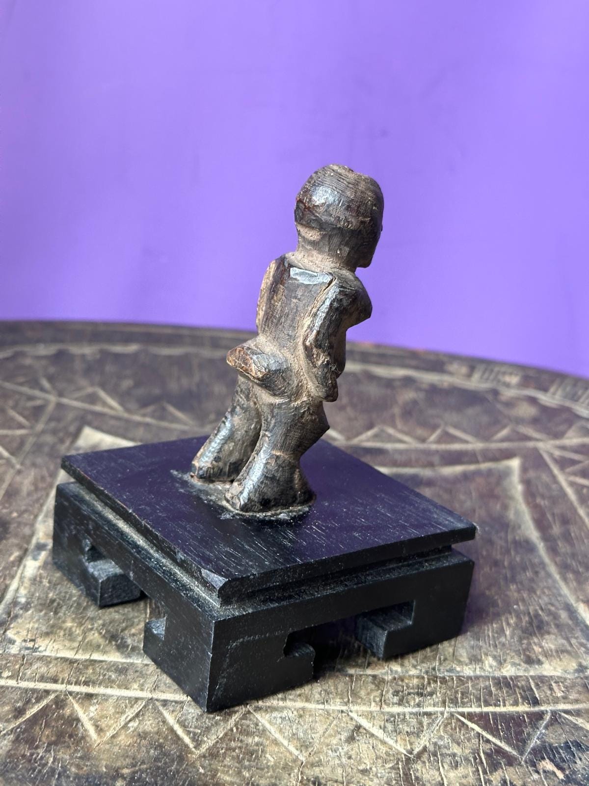 Vintage African Ngbandi / Ngbaka Figure – Encrusted Patina Congo 3"