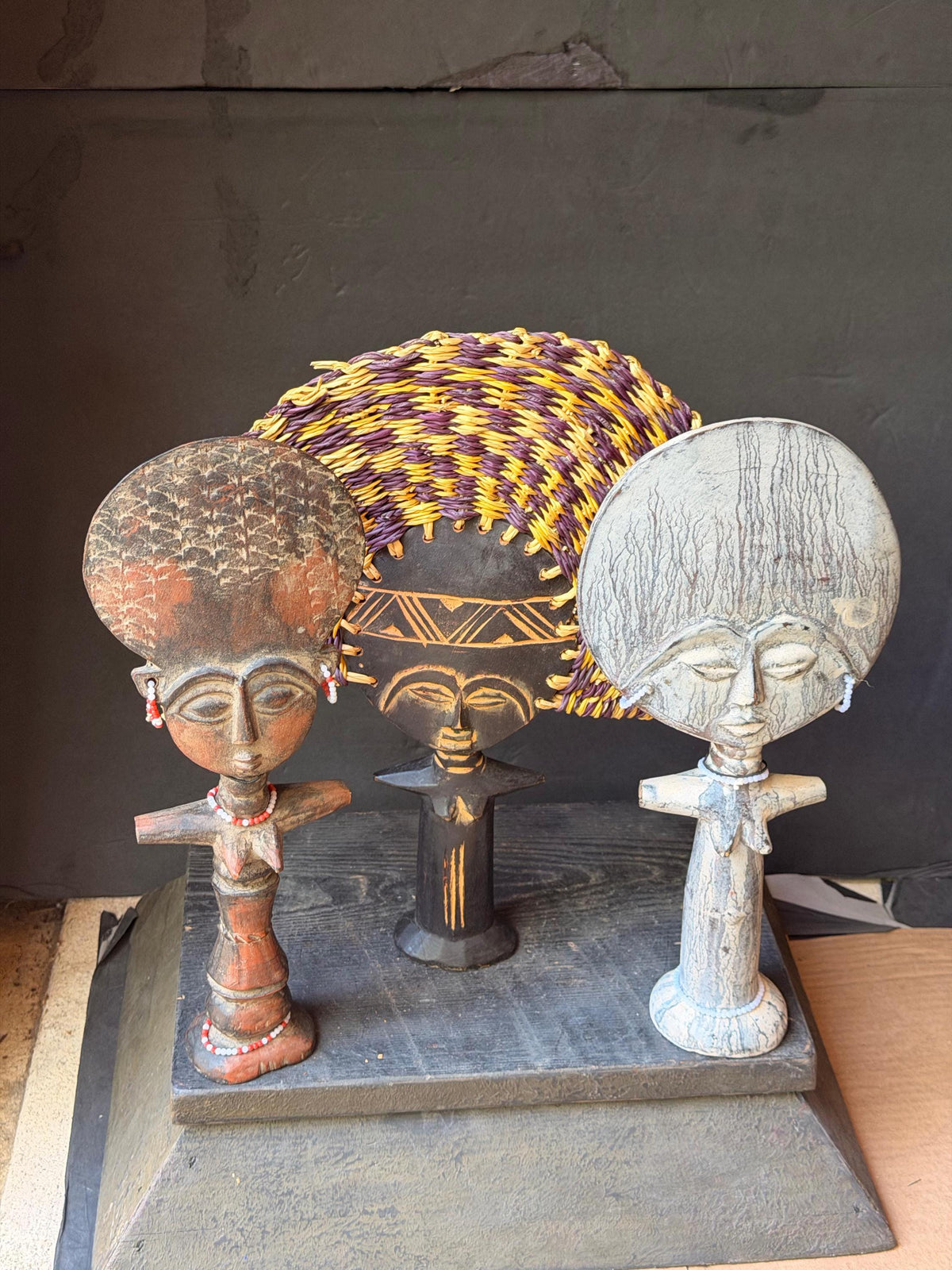 Set of 3 Handcrafted Akan Akuaba Fertility Dolls