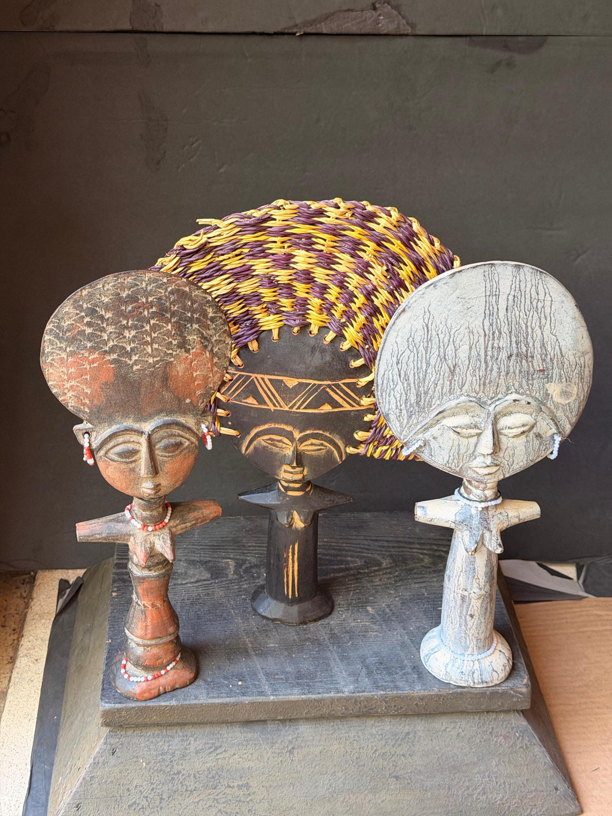 Set of 3 Handcrafted Akan Akuaba Fertility Dolls