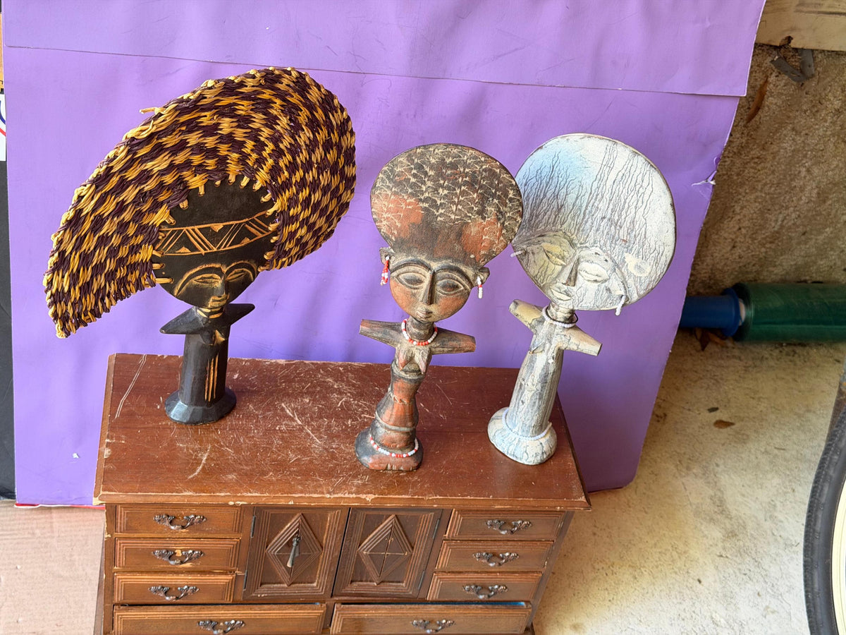 Set of 3 Handcrafted Akan Akuaba Fertility Dolls