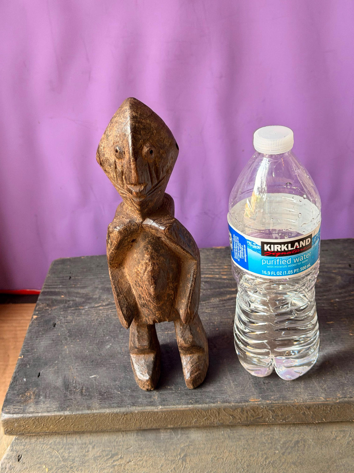 Vintage Chamba Wood Figure Nigerian Tau Ancestor Sculpture African Art 9.3"