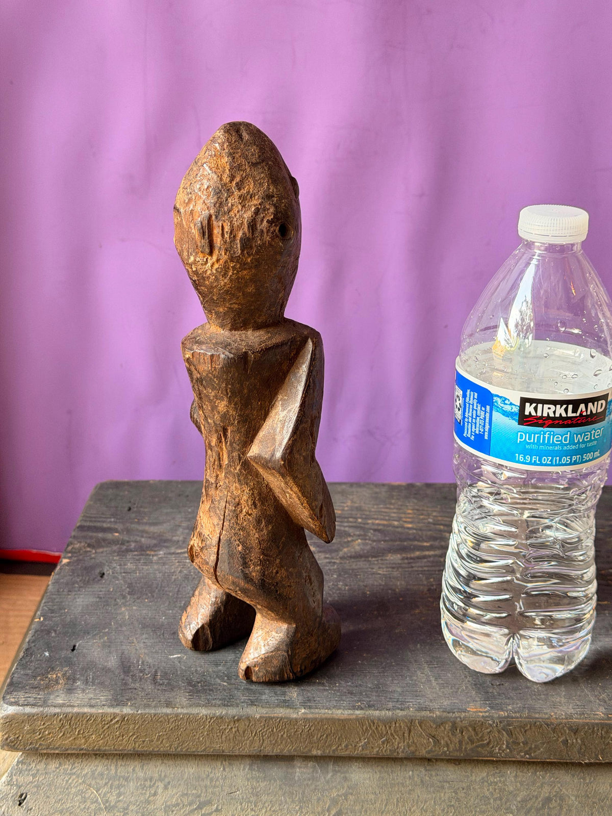Vintage Chamba Wood Figure Nigerian Tau Ancestor Sculpture African Art 9.3"