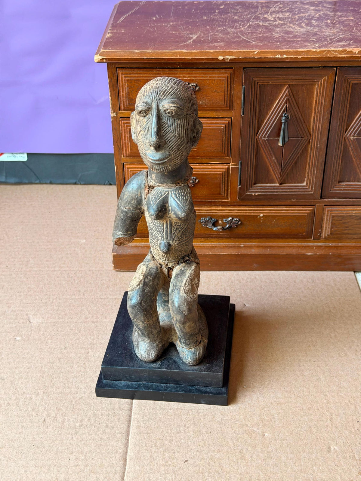 Cameroon Grassfields Terracotta Female Figure Bamileke African Art