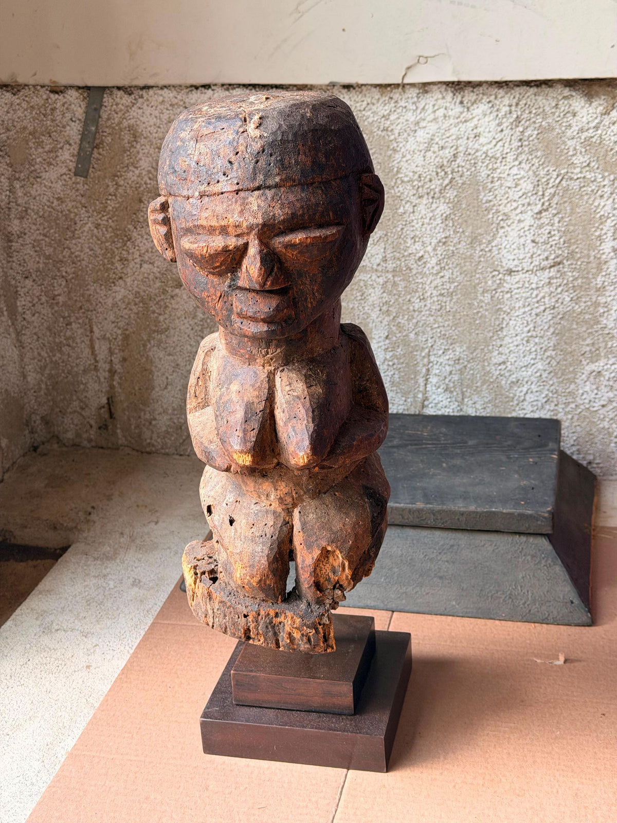 Vintage Fon Bocio Shrine Figure - Benin Vodun Tribal Art Power Statue 19.5"