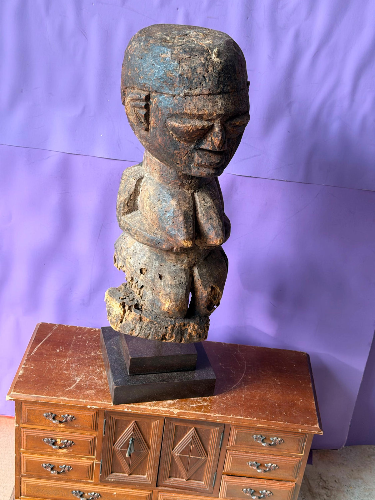 Vintage Fon Bocio Shrine Figure - Benin Vodun Tribal Art Power Statue 19.5"
