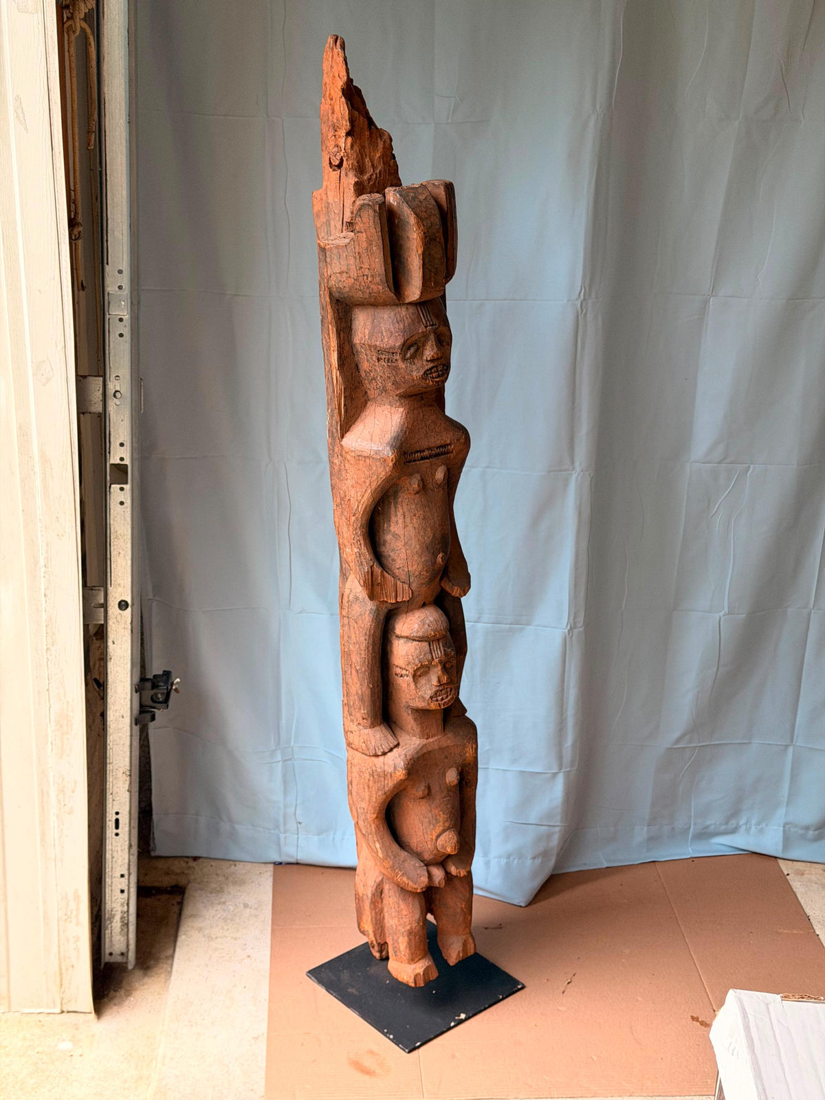 Vintage Igbo Ozo Titled Man Obu House Post - African Art Nigeria 57"