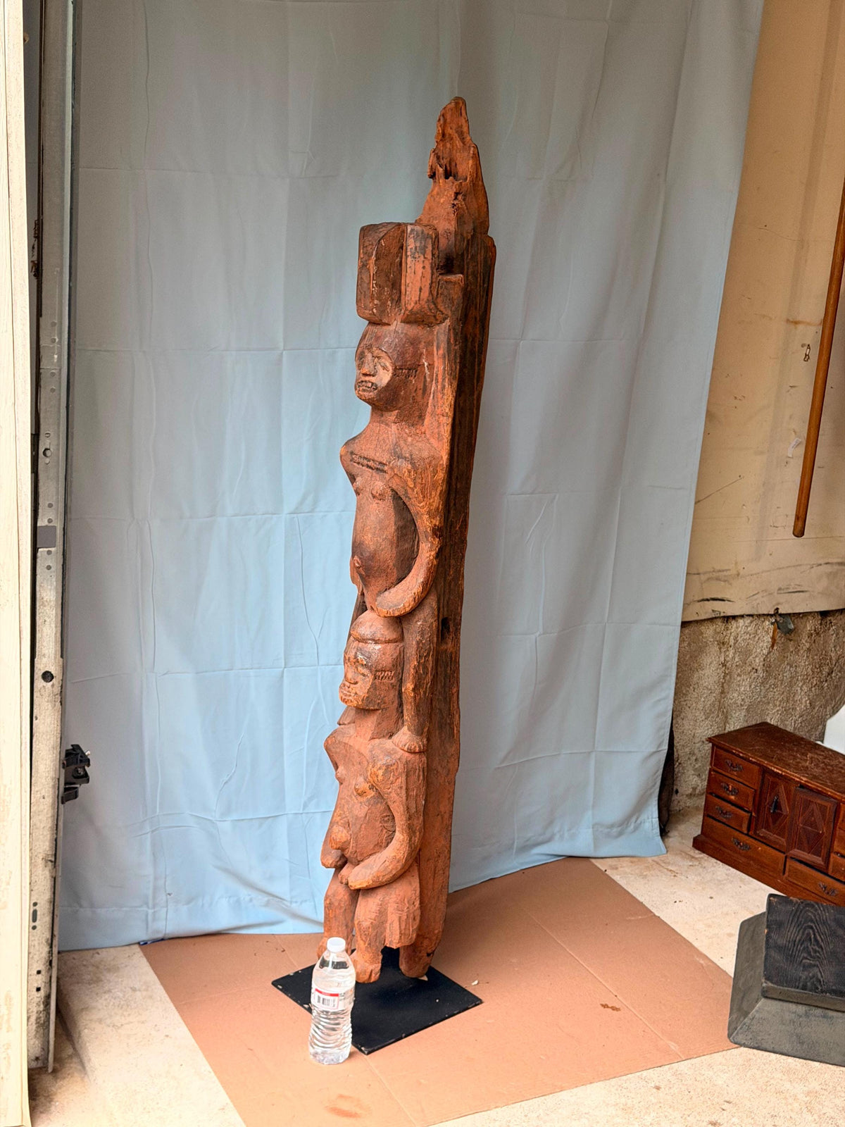 Vintage Igbo Ozo Titled Man Obu House Post - African Art Nigeria 57"