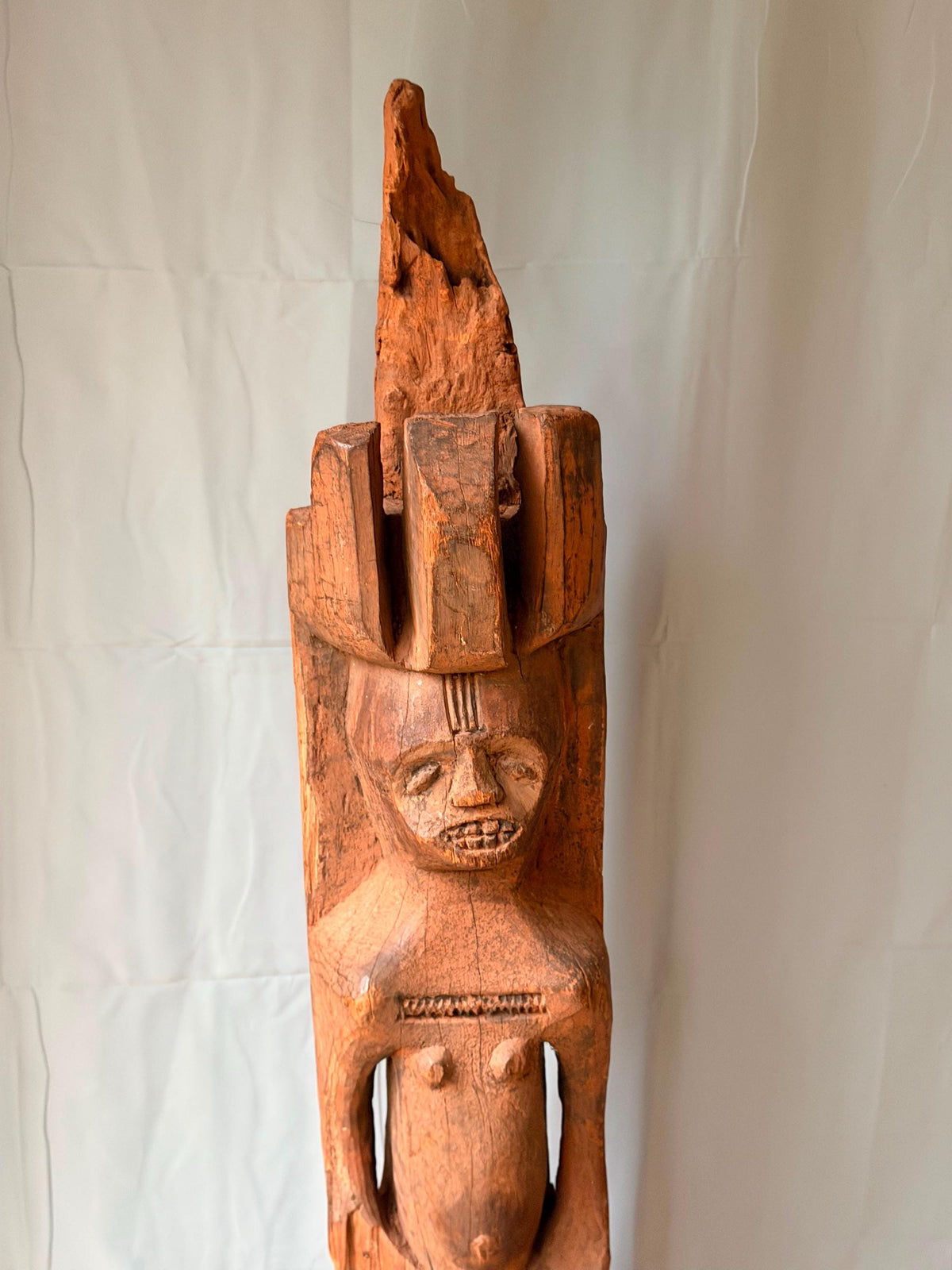 Vintage Igbo Ozo Titled Man Obu House Post - African Art Nigeria 57"