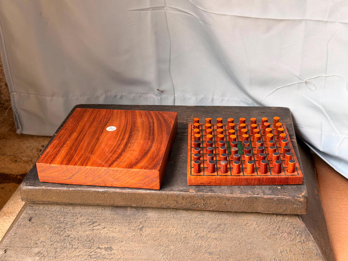 Vintage Wooden Reversi Othello Travel Board Game Sheesham Wood Made in India