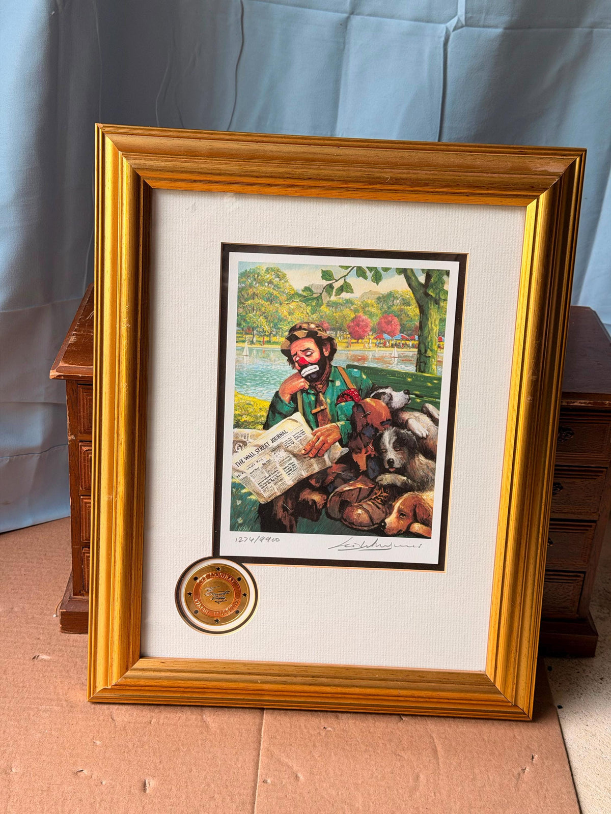 Emmett Kelly Limited Edition Clown Print - Wall Street Journal Circus Art
