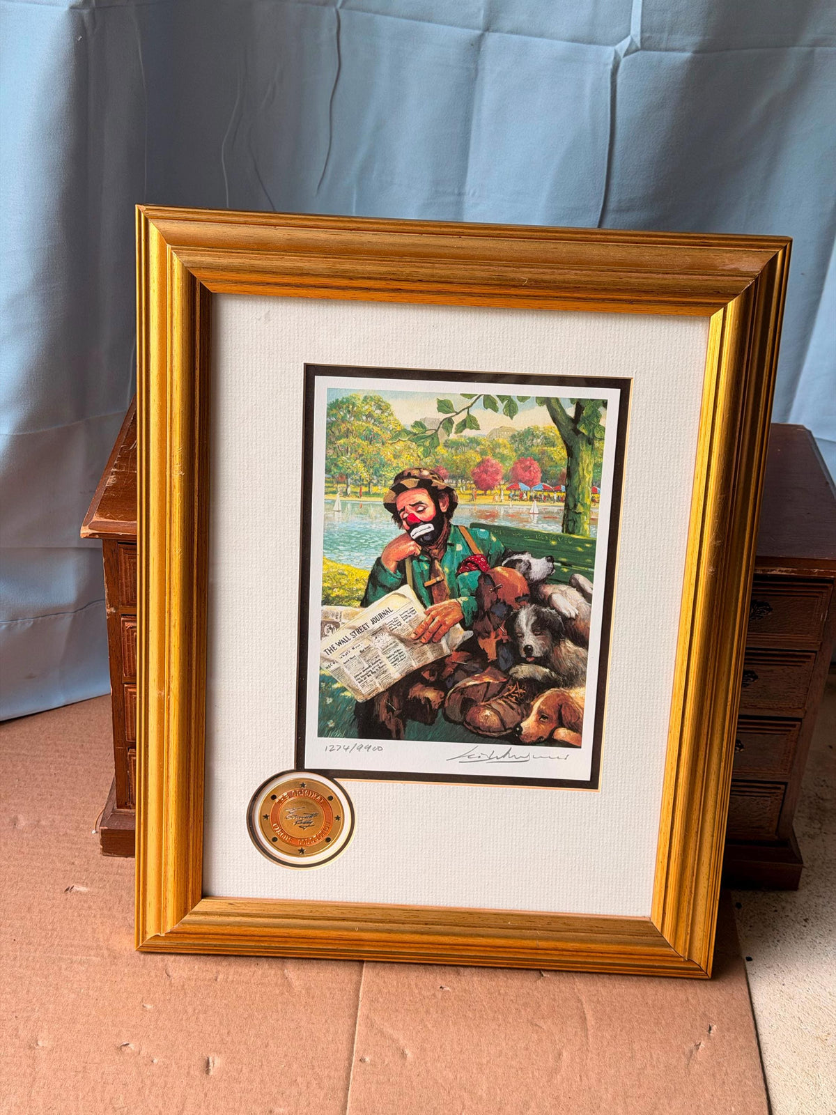 Emmett Kelly Limited Edition Clown Print - Wall Street Journal Circus Art