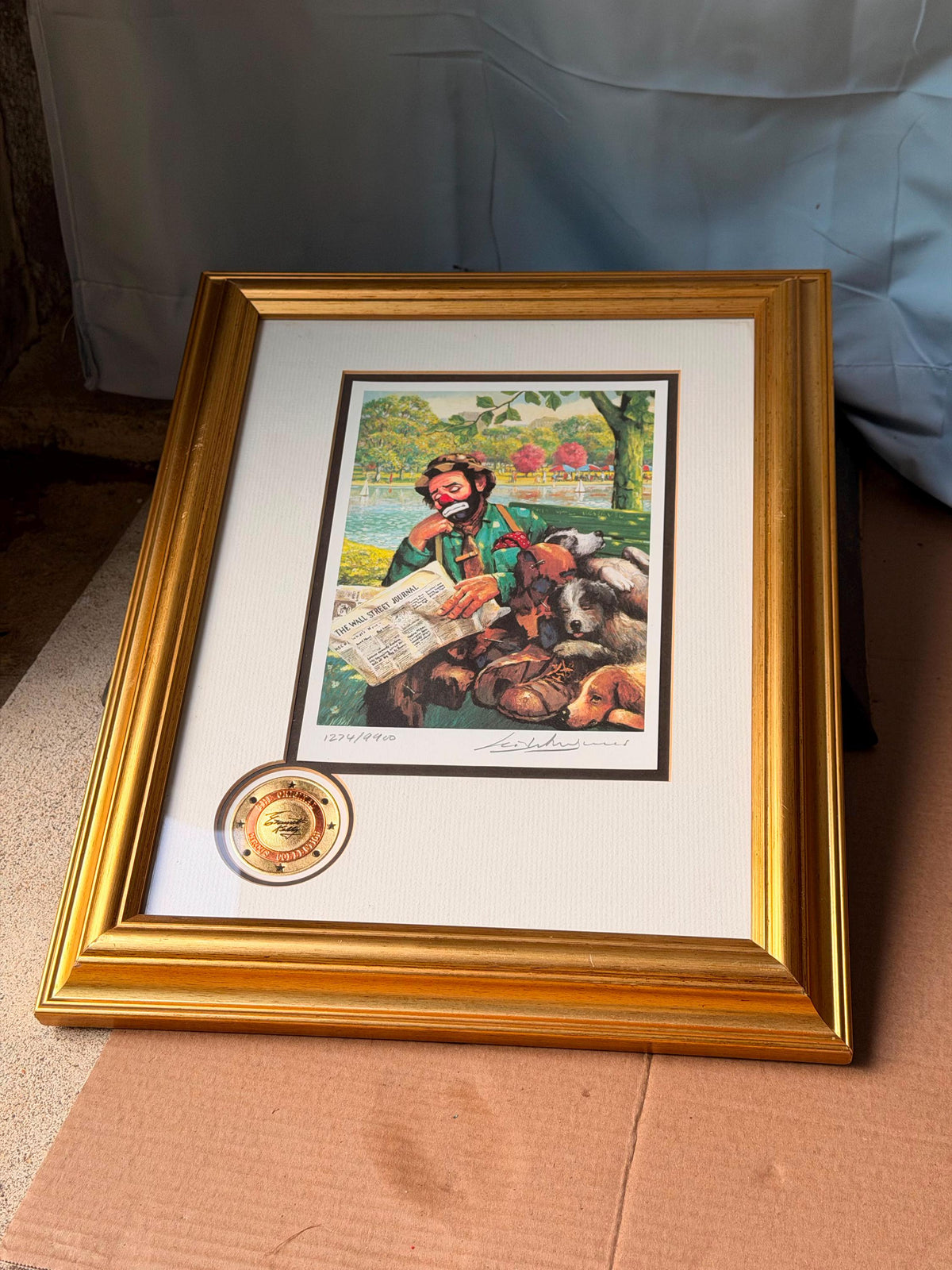 Emmett Kelly Limited Edition Clown Print - Wall Street Journal Circus Art