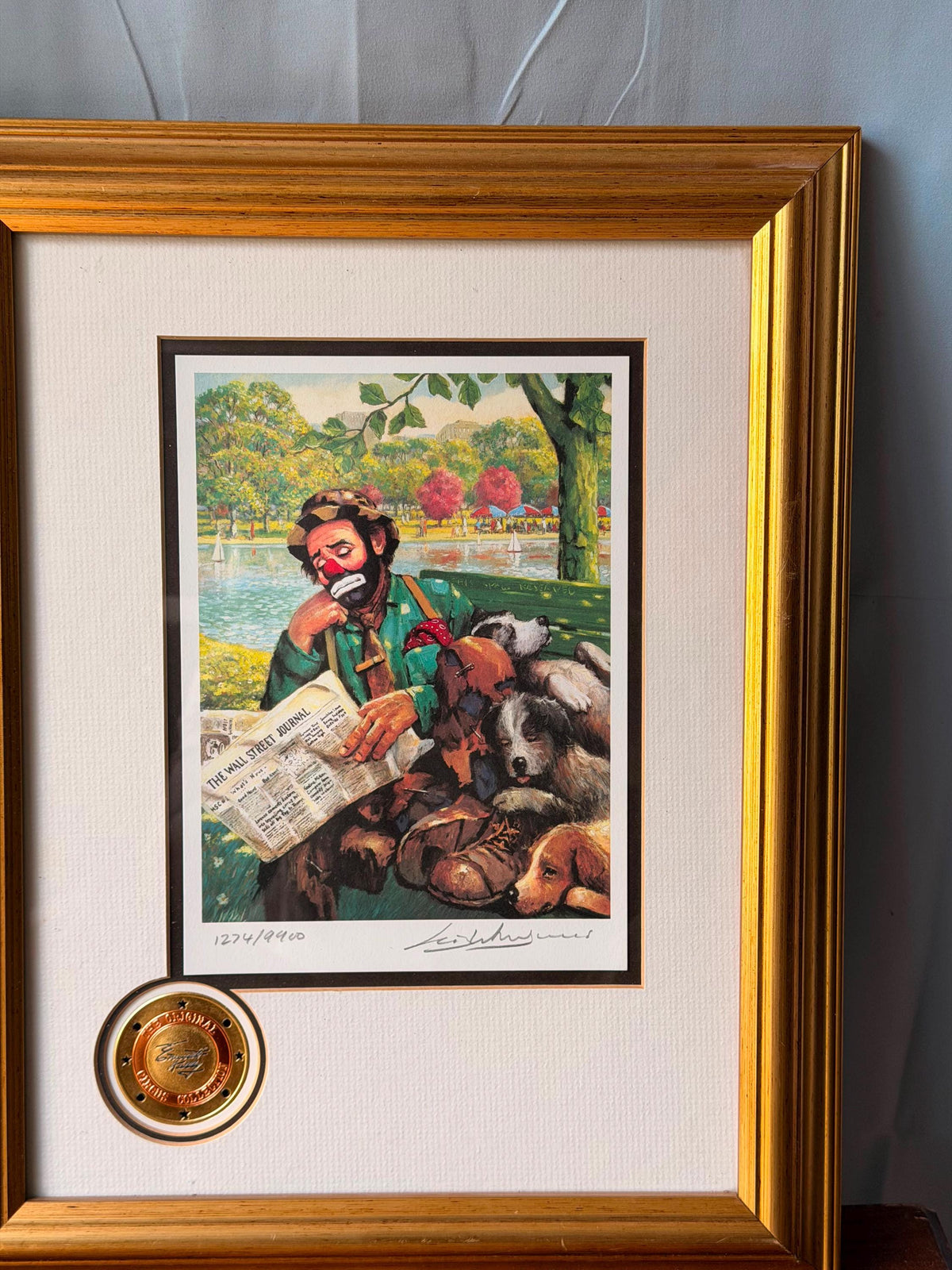Emmett Kelly Limited Edition Clown Print - Wall Street Journal Circus Art