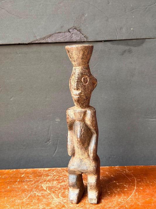 Vintage African Chamba Wood Figure Nigeria Ancestor Tau Shrine Statue 10.5"