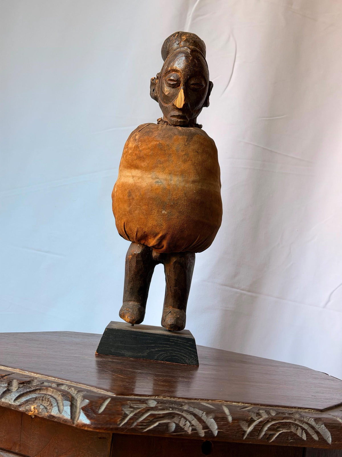Yaka Power Figure Mbwoolo - DR Congo Wood Statue Medicine Bundle 14.5"