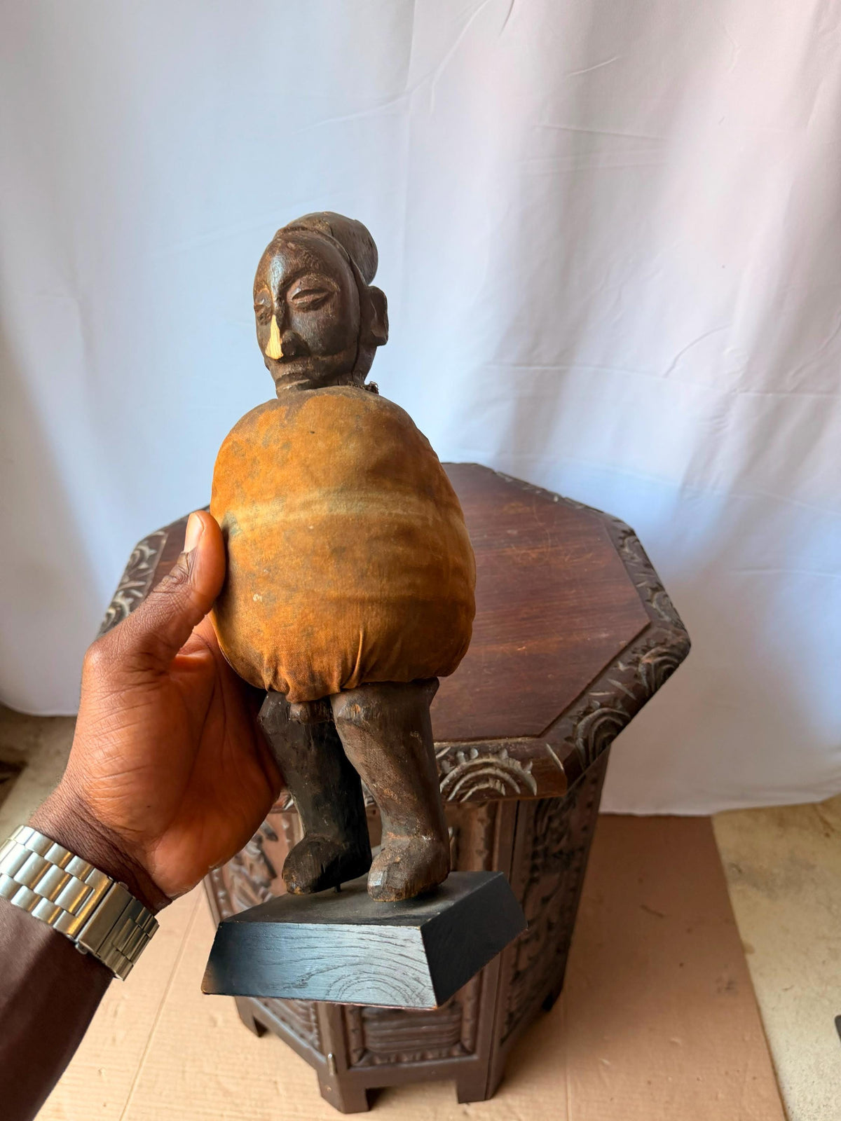 Yaka Power Figure Mbwoolo - DR Congo Wood Statue Medicine Bundle 14.5"