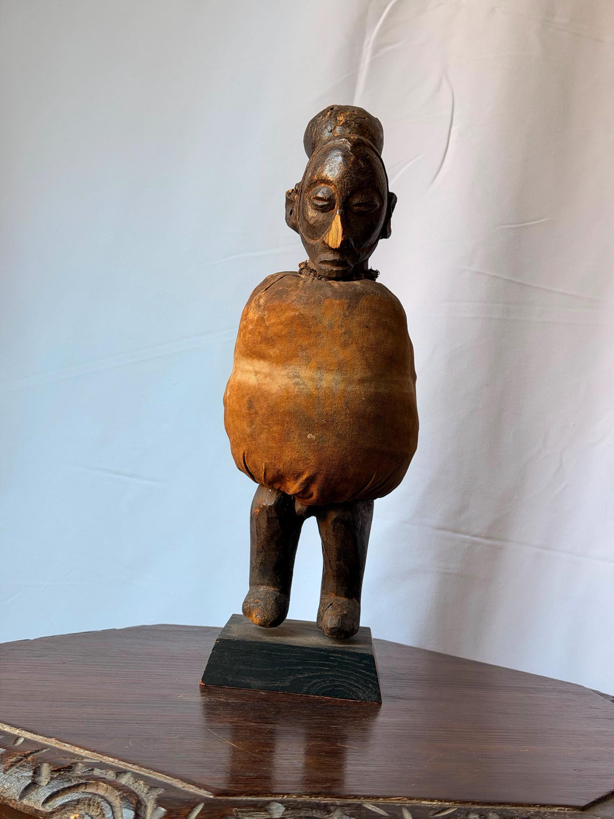 Yaka Power Figure Mbwoolo - DR Congo Wood Statue Medicine Bundle 14.5"