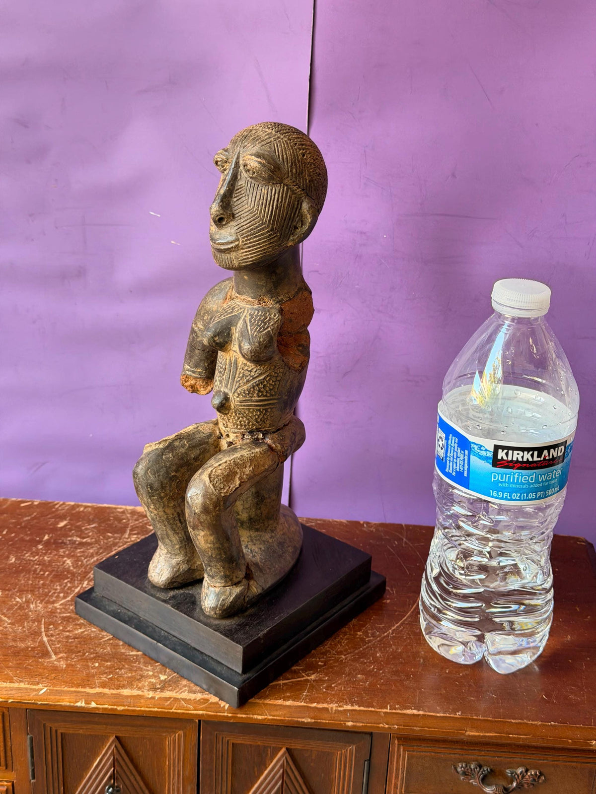 Cameroon Grassfields Terracotta Female Figure Bamileke African Art