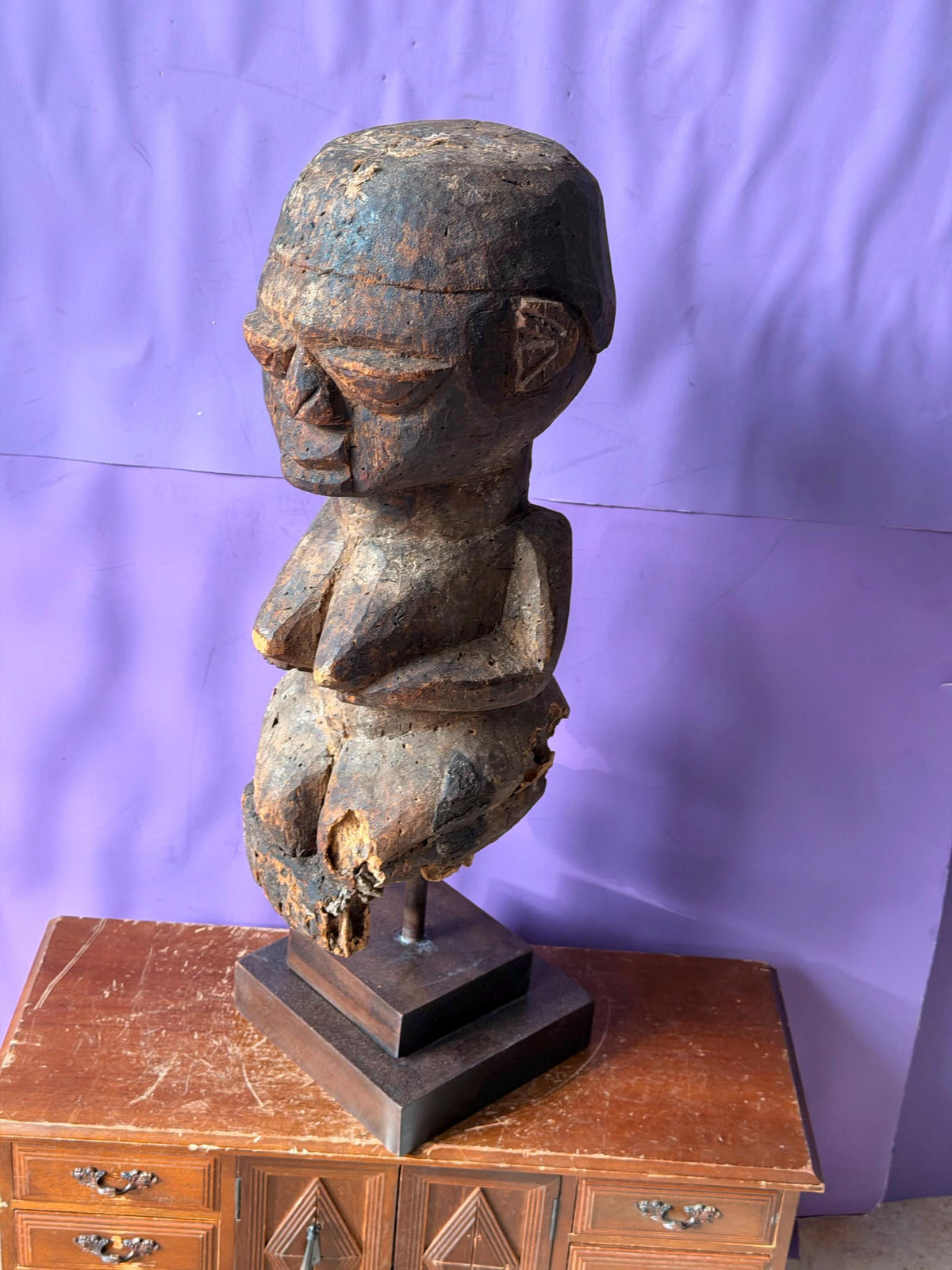 Vintage Fon Bocio Shrine Figure - Benin Vodun Tribal Art Power Statue 19.5"