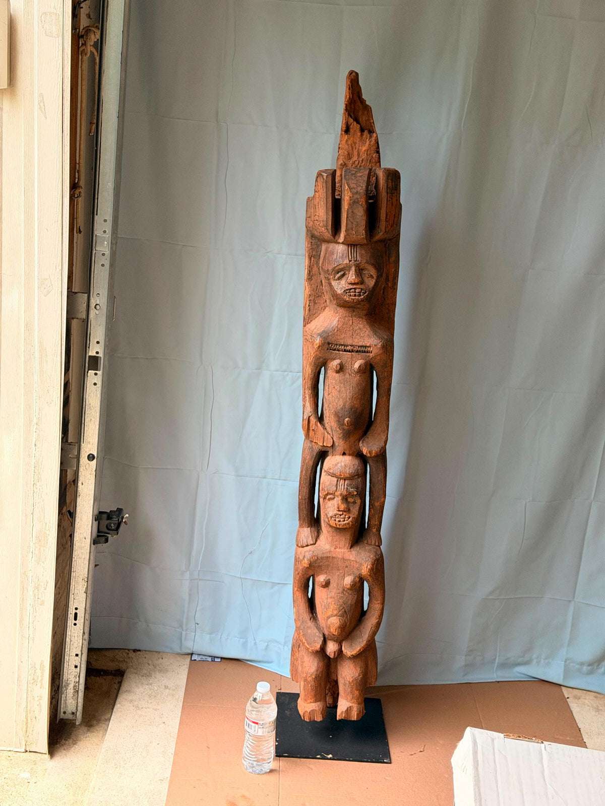 Vintage Igbo Ozo Titled Man Obu House Post - African Art Nigeria 57"